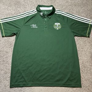 Adidas Portland Timbers Green Soccer Polo Jersey Shirt Mens XL MLS 2013 Athletic